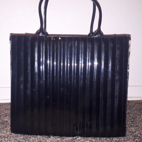 Like New Lux de Ville Diabla Darling Large Tote with purple and green flames - Picture 3 of 8